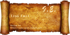 Izsó Emil névjegykártya